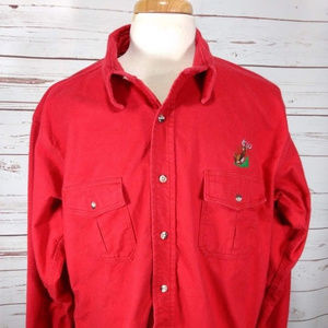Vtg Deerskin Embroidered Deer Flannel Shirt XXL